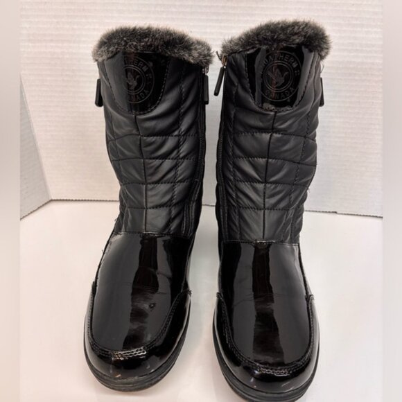 Aquatherm Black Quilted Winter Boots Side Zipper - Picture 5 of 11